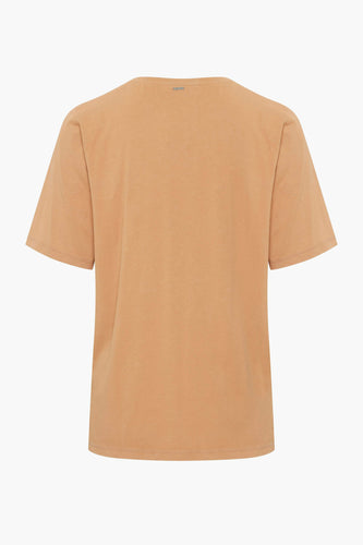 T-shirt met korte mouwen - beige - PULZ