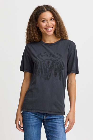 Top uni manche courte Noir - PULZ