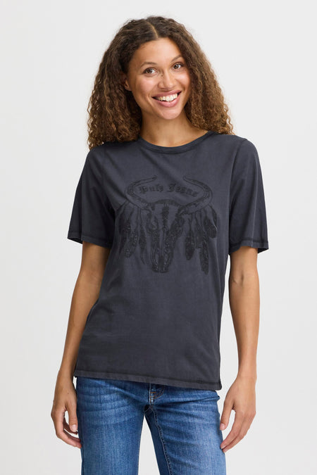 Top uni manche courte Noir - PULZ
