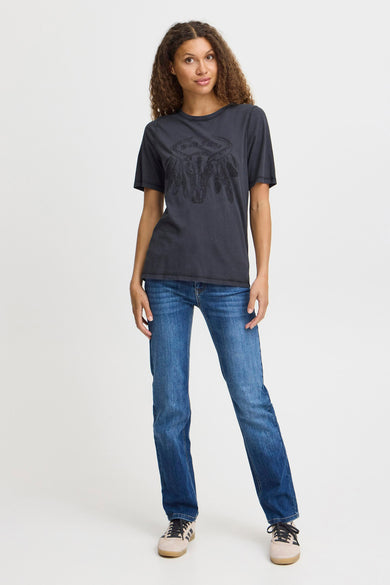 Top uni manche courte Noir - PULZ