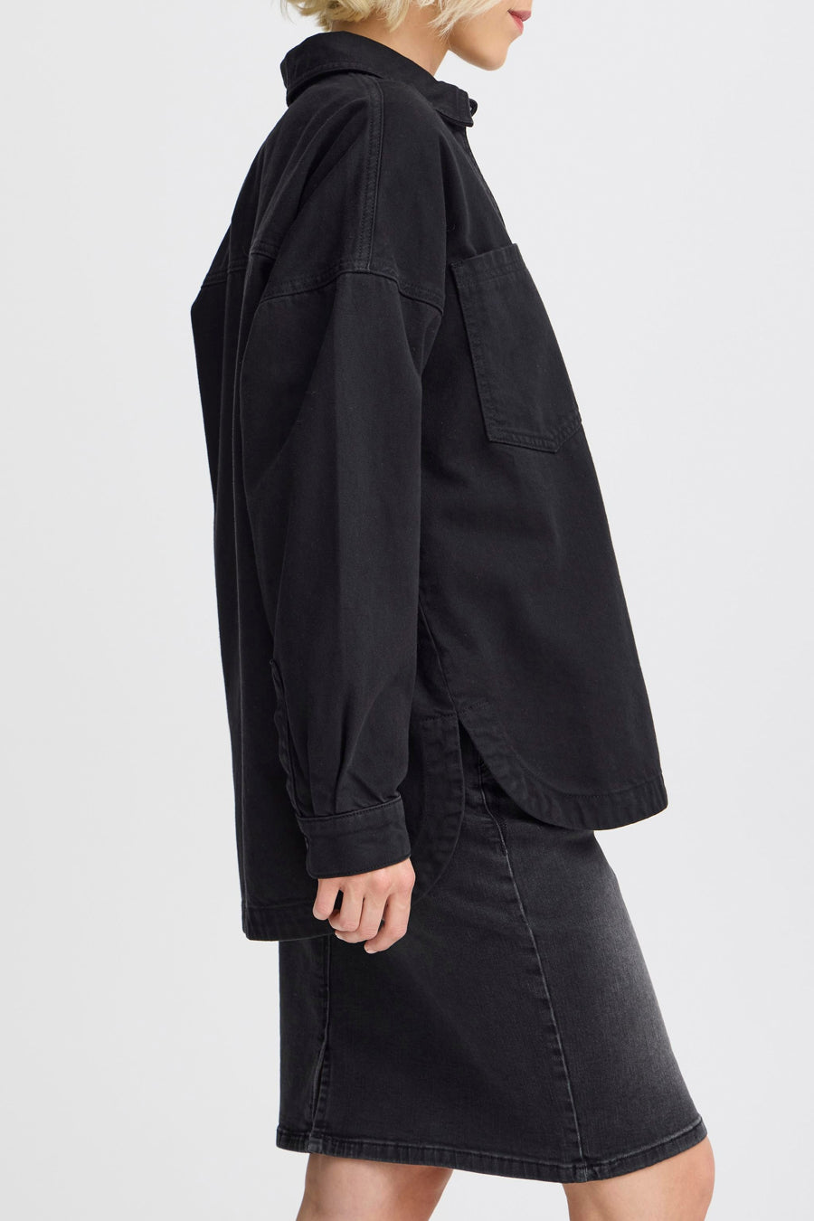 Jeanshemd - zwart - PULZ