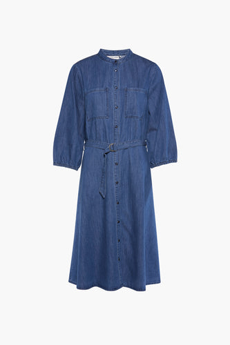 Robe longue - mid blue denim - PULZ
