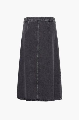 Jupe longue - dark grey denim - PULZ