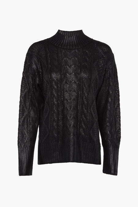 Pull à col rond - noir