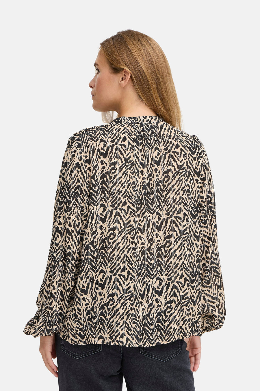 Blouse met lange mouwen - bruin - PULZ