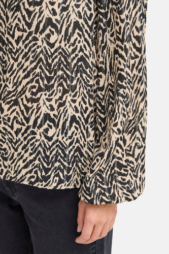 Blouse met lange mouwen - bruin - PULZ