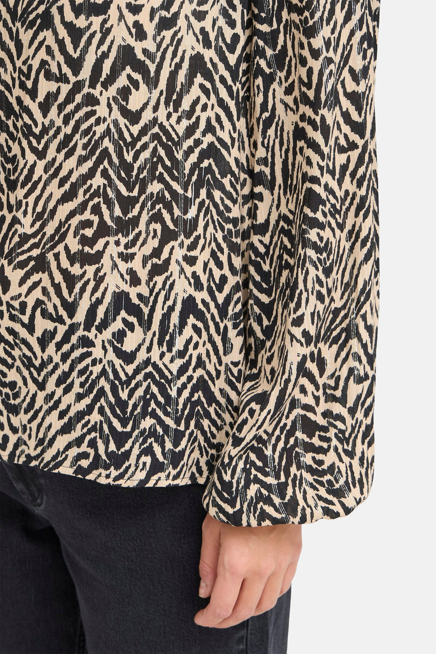 Blouse met lange mouwen - bruin - PULZ