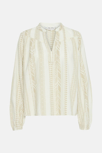 Blouse met lange mouwen - ecru - PULZ