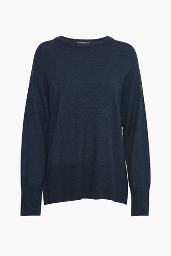 Pull met ronde hals - blauw