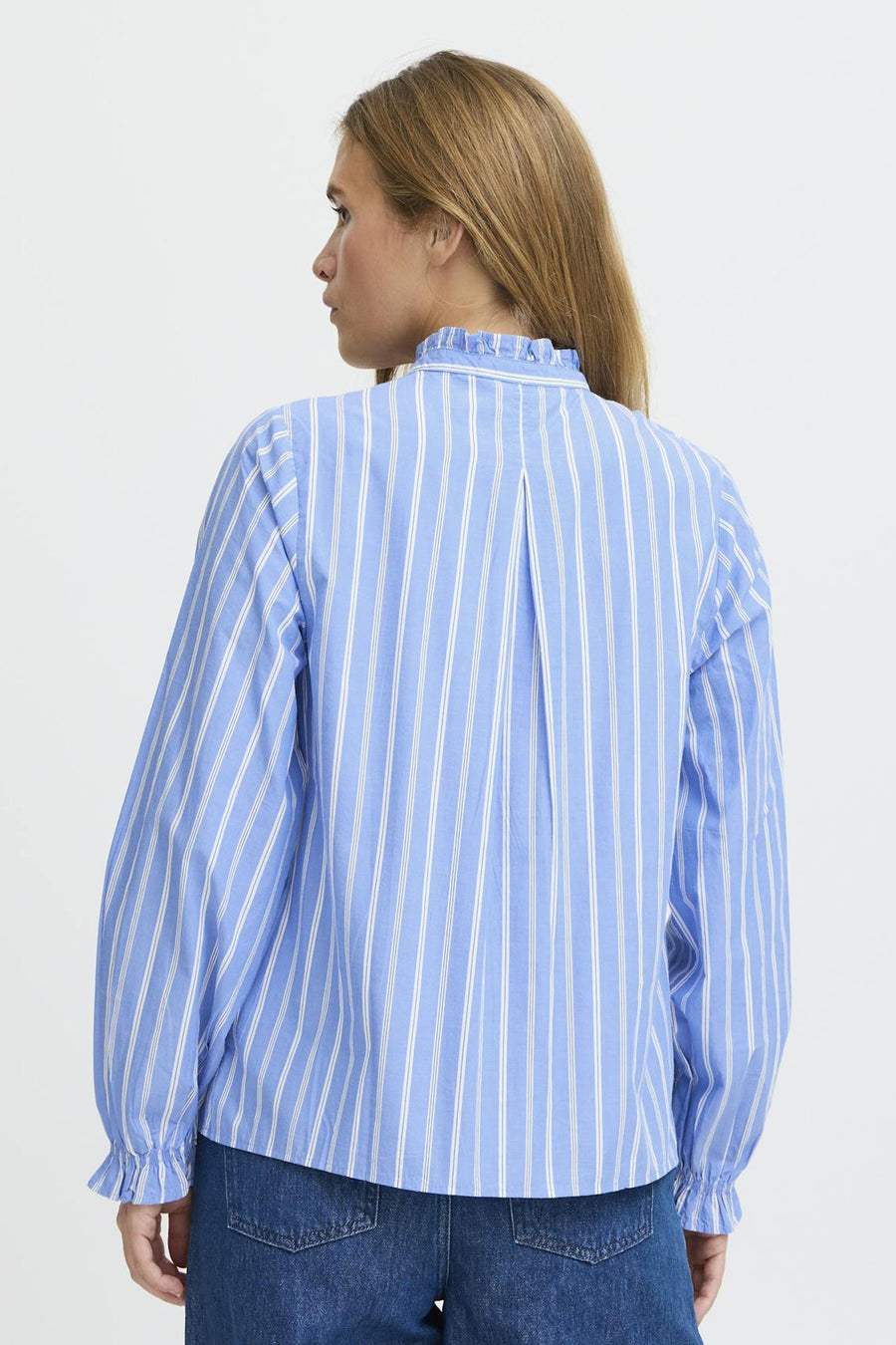 Blouse met lange mouwen - blauw - PULZ