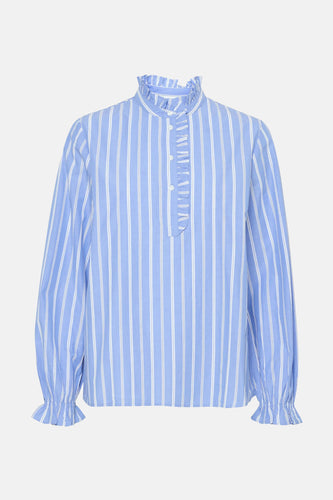 Blouse met lange mouwen - blauw - PULZ