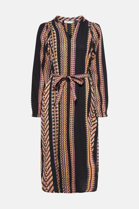 Robe à manches longues - Multicolore