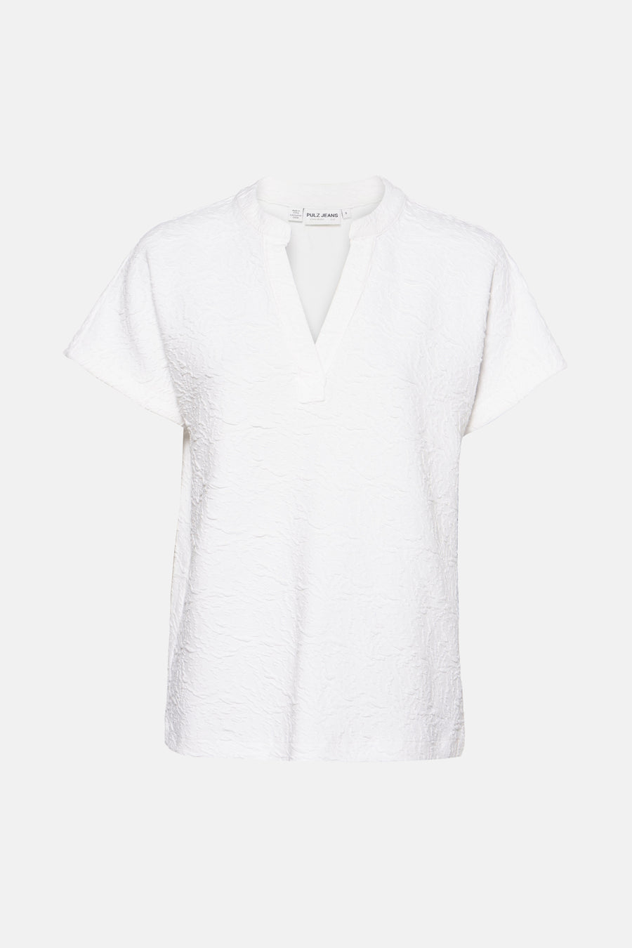 Blouse met korte mouwen - ecru - PULZ