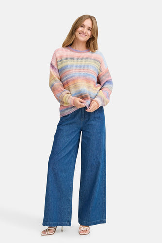 Pull met ronde hals - multicolor