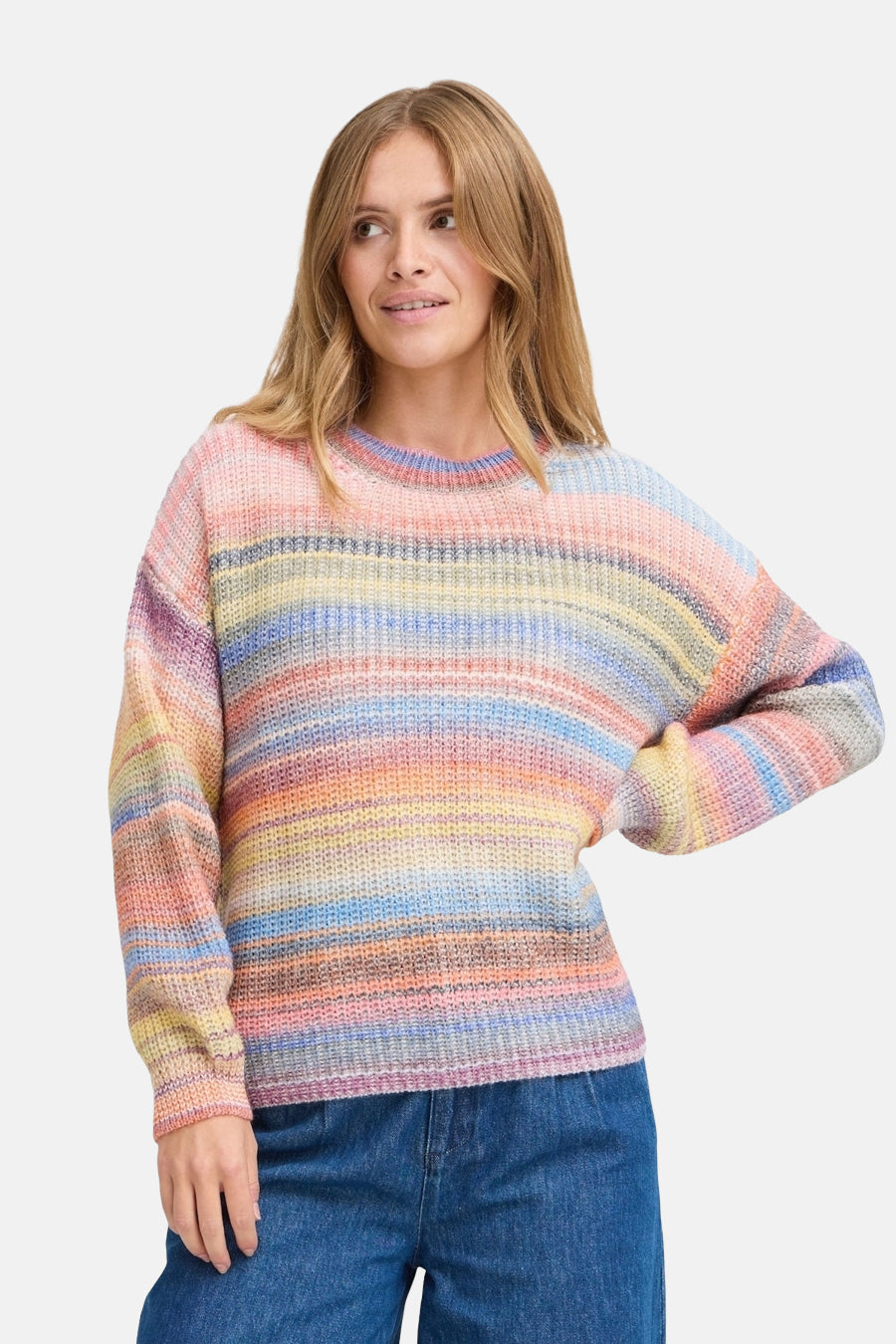 Pull met ronde hals - multicolor - PULZ