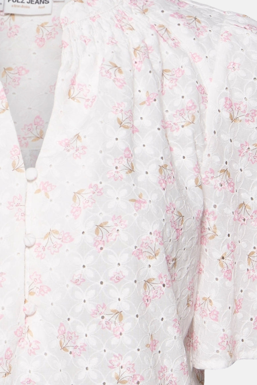 Blouse à manches courtes - Blanc - PULZ