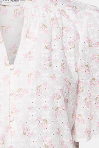 Blouse met korte mouwen - Wit