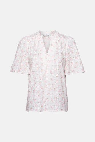 Blouse met korte mouwen - Wit