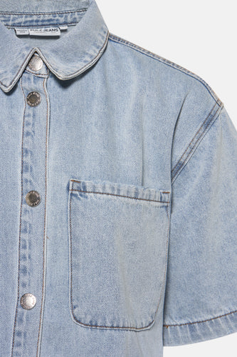 Jeanshemd - light blue denim - PULZ