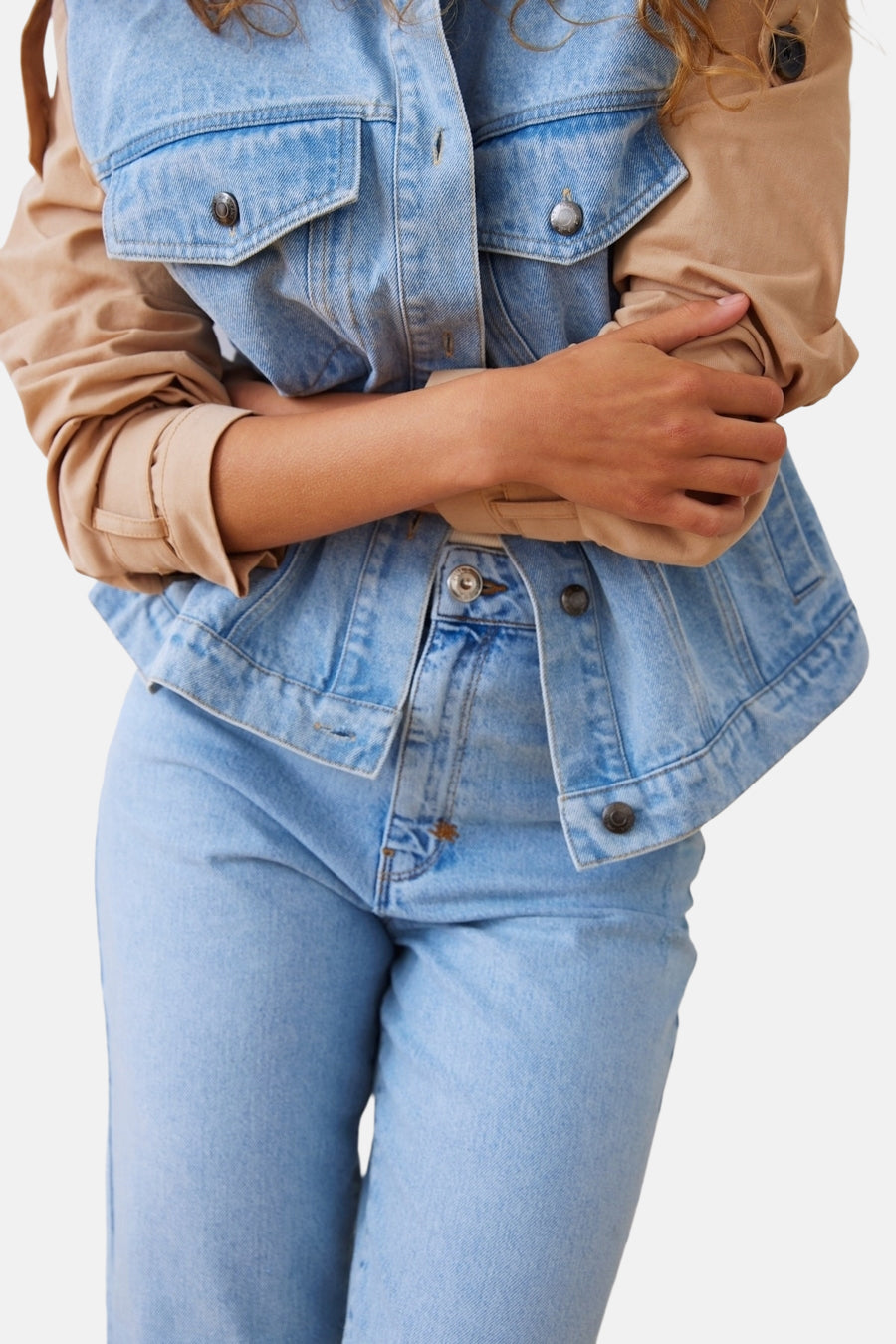 Jeansjas - Light blue denim - PULZ