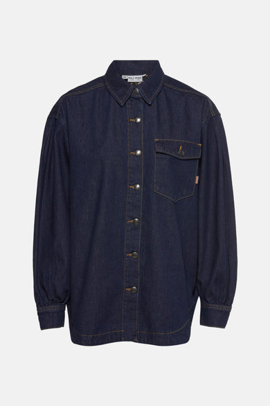 Chemise en jean Dark blue denim - PULZ