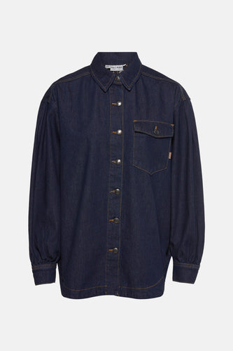 Jeanshemd - dark blue denim - PULZ