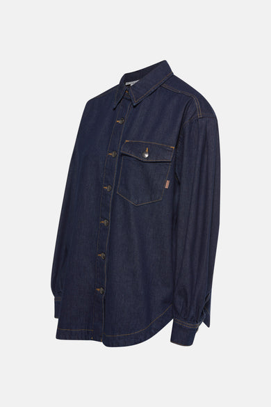 Chemise en jean Dark blue denim - PULZ