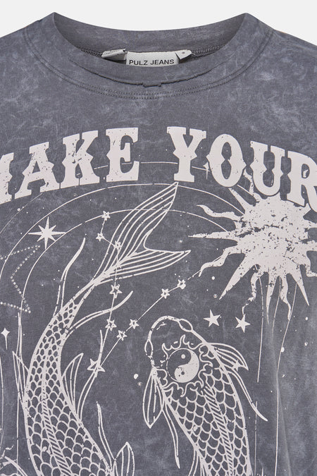T-shirt met korte mouwen - grijs