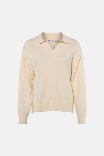 Pull col V - écru