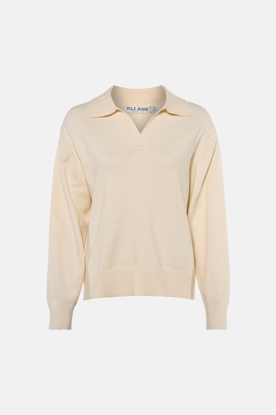 Pull col V - écru