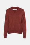Pull col V Rouge - PULZ