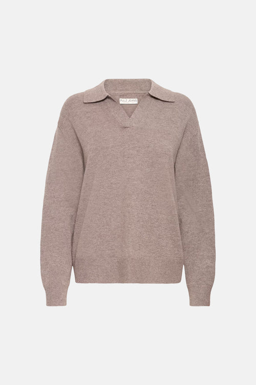 Pull V-hals - bruin