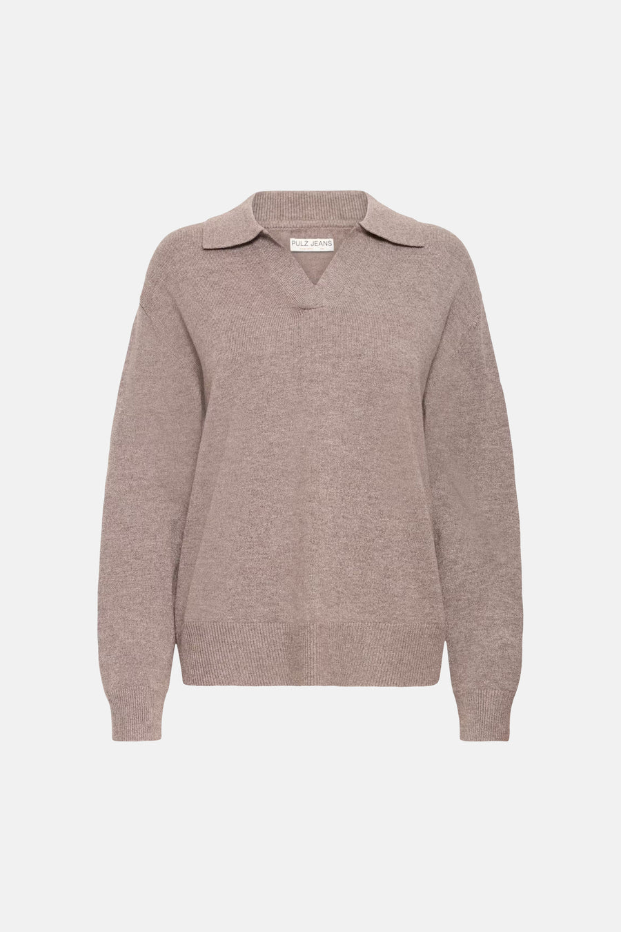 Pull V-hals - bruin