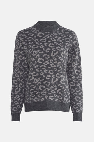 Pull met ronde hals - grijs
