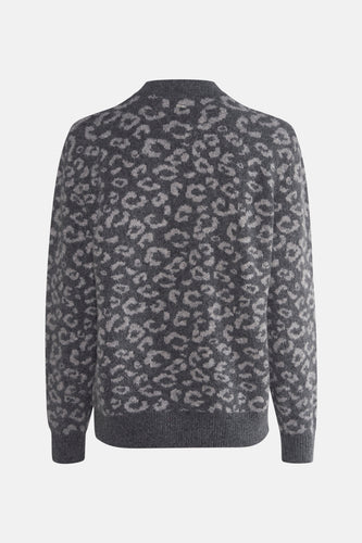 Pull met ronde hals - grijs