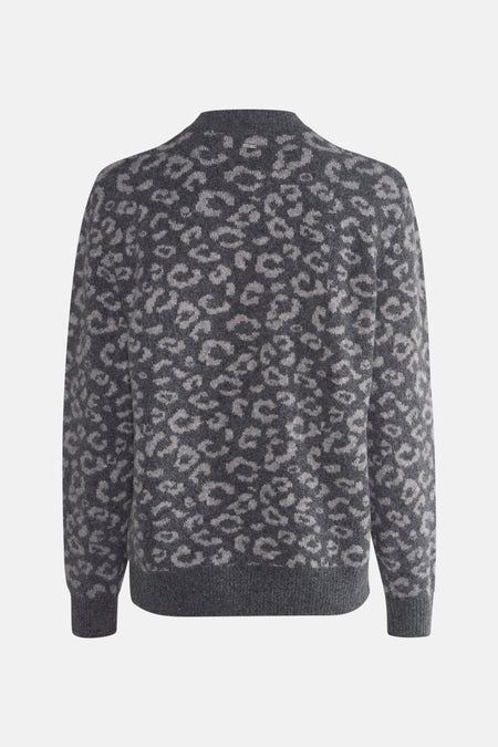 Pull met ronde hals - grijs