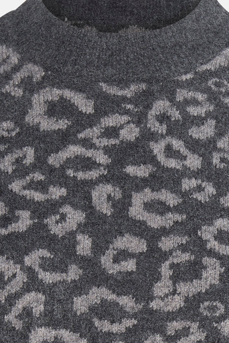 Pull met ronde hals - grijs