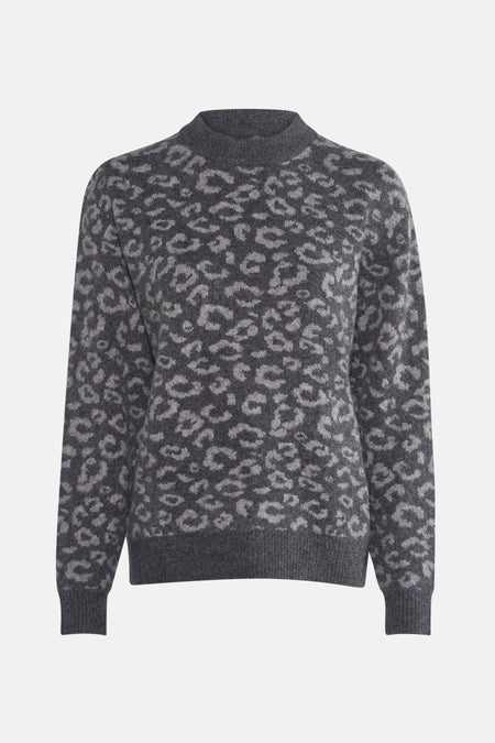 Pull met ronde hals - grijs