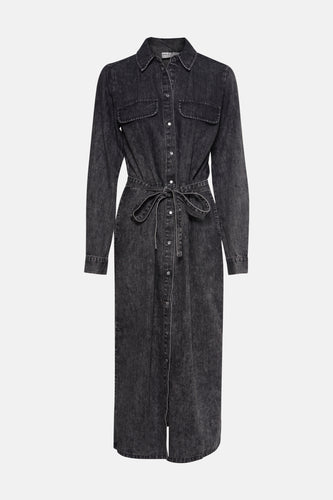 Robe à manches longues - Dark grey denim - PULZ