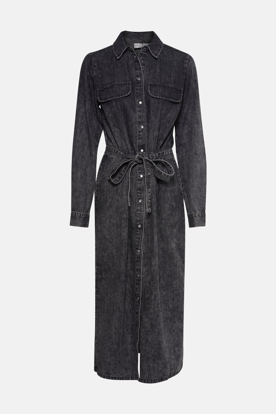 Robe à manches longues - Dark grey denim - PULZ