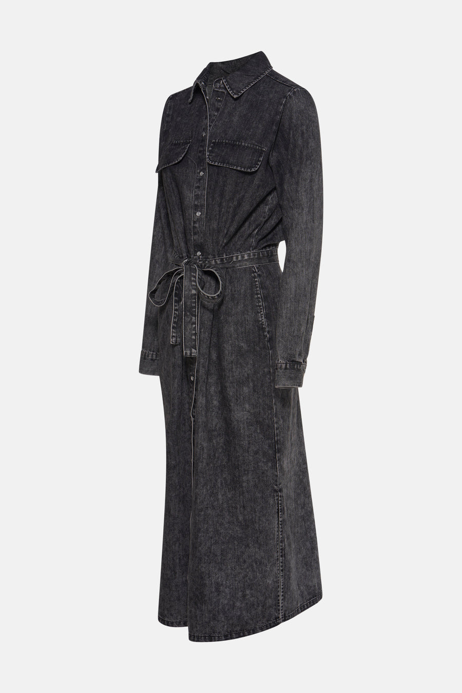 Robe à manches longues - Dark grey denim - PULZ