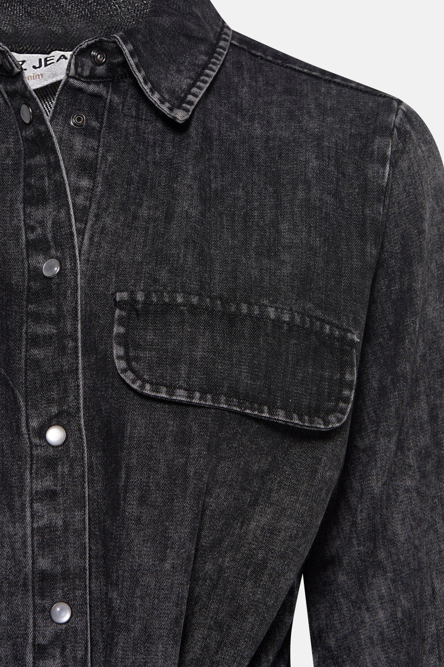 Robe à manches longues - Dark grey denim - PULZ