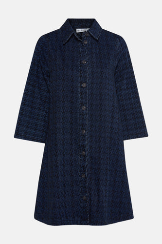 Kleedje met lange mouwen - dark blue denim