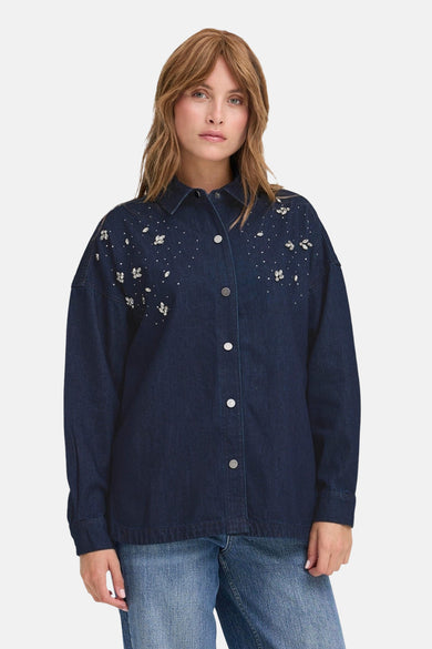 Jeanshemd dark blue denim - PULZ
