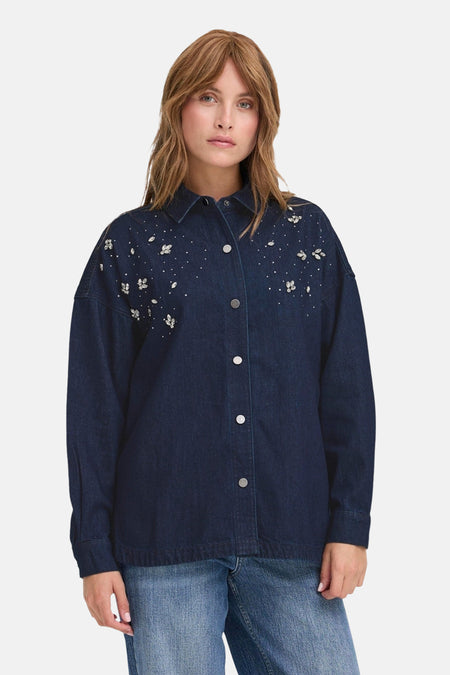 Chemise en jean dark blue denim - PULZ