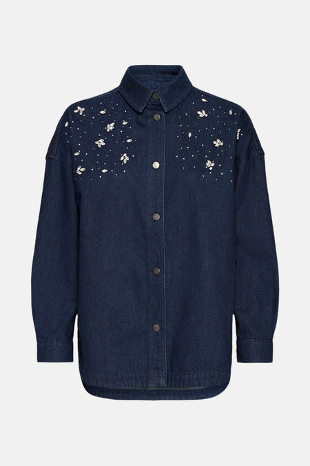 Chemise en jean dark blue denim - PULZ