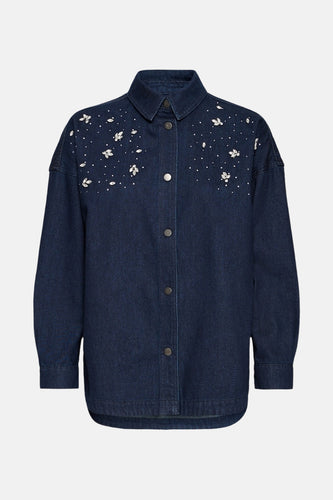 Chemise en jean - dark blue denim - PULZ - 5