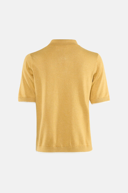 Pull met ronde hals - geel