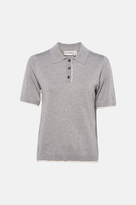 Pull met ronde hals - grijs