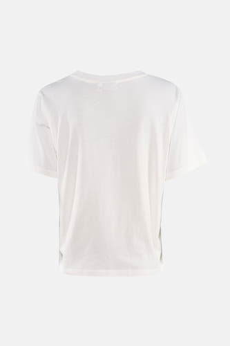 Wit T-shirt van PULZ met korte mouwen, gezien vanaf de achterkant.